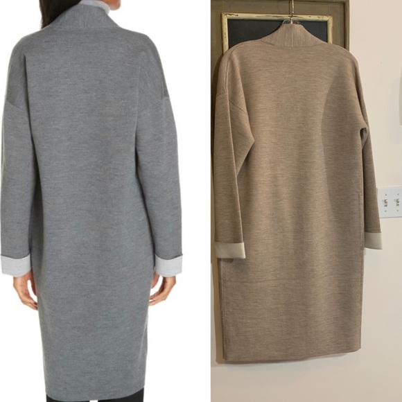 theory double faced cardigan